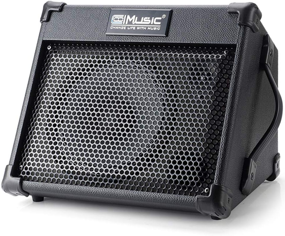 Acoustic Guitar Amplifier, 40 Watt Portable Rechargeable Amp for Guitar Acoustic with Bluetooth, 3 Channel, 2 Band EQ, Black