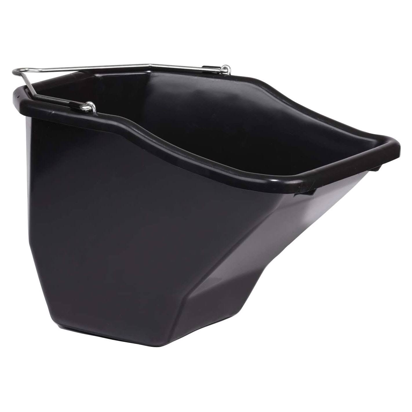 Little Giant 20 Quart Plastic Flat Back Livestock Feed Bucket, Black (3 Pack)