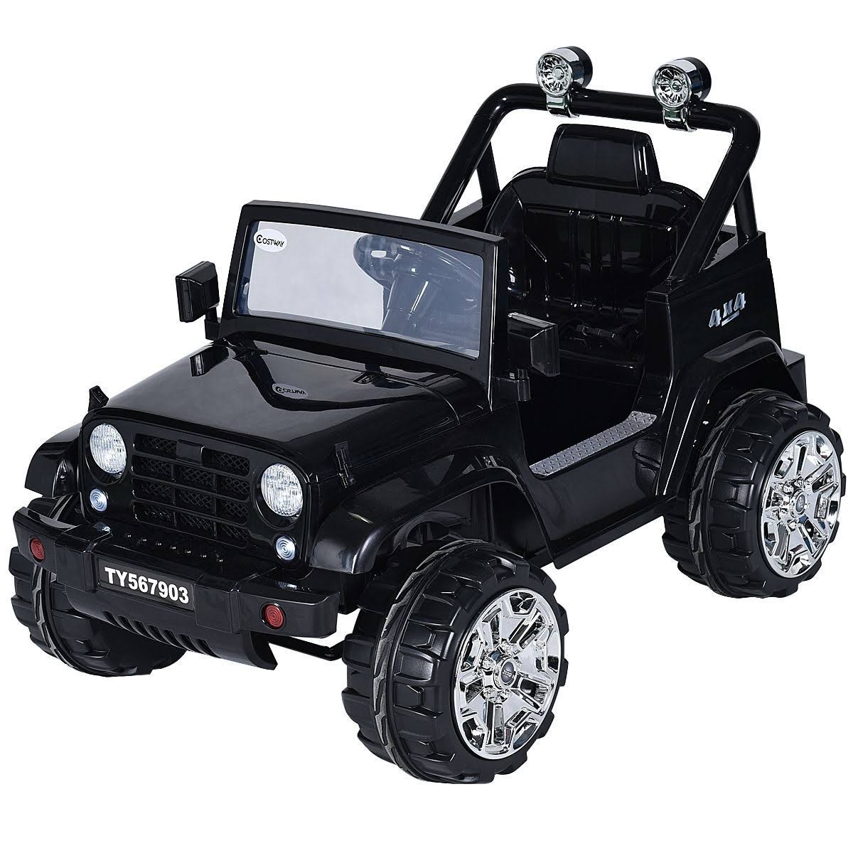 Costway Mercedes Benz 12V Electric Kids Ride on Car RC Remote Control w/Trunk - Black