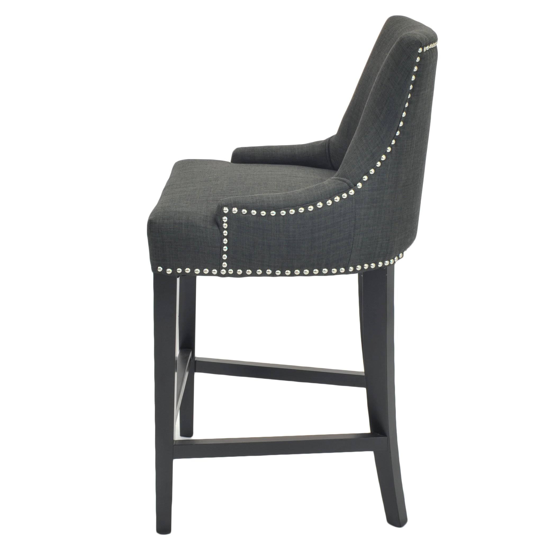 New Pacific Direct Charlotte Fabric Counter Stool, Charcoal