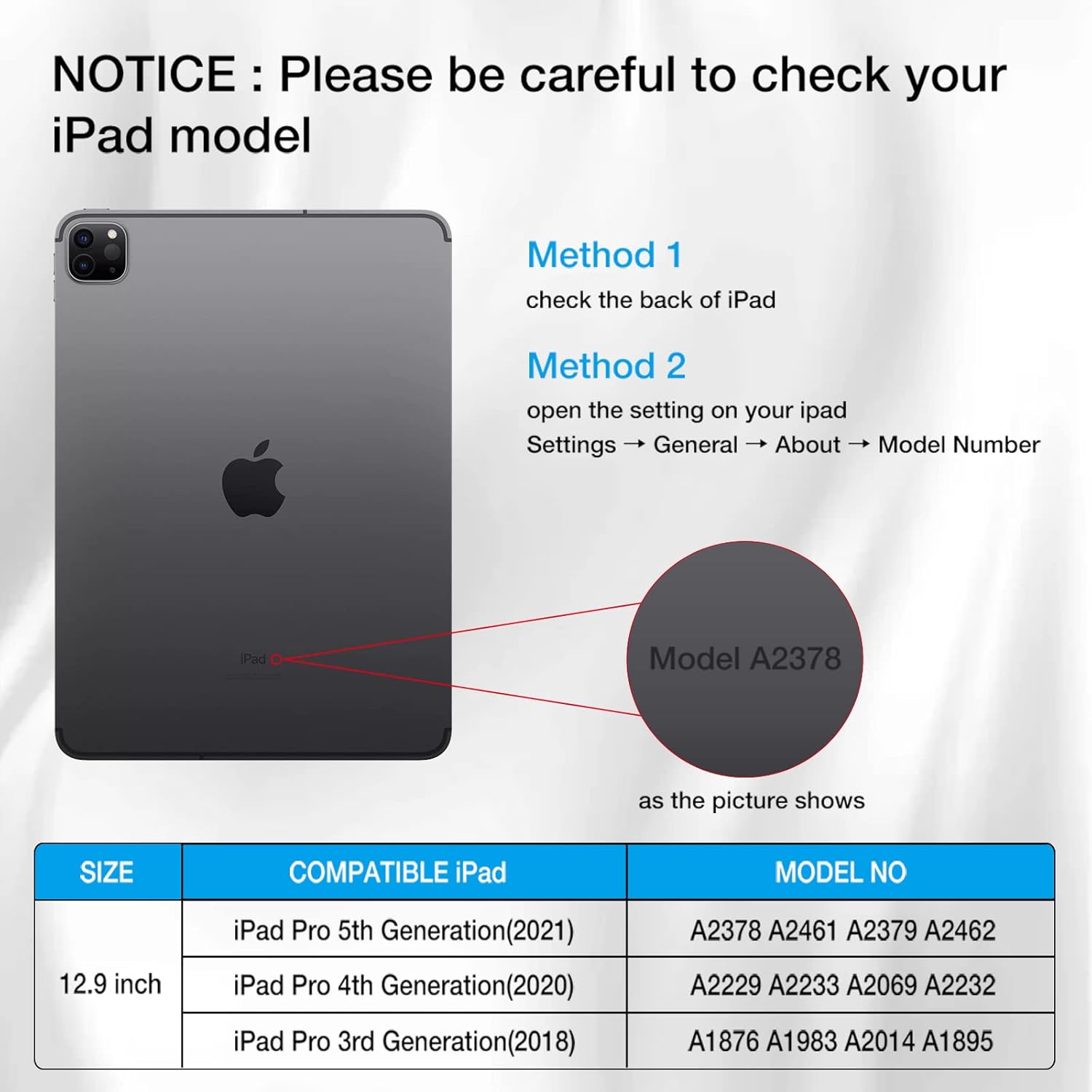 DOKYW Touch Keyboard Case for iPad Pro 12.9 Magnetic Detachable Wireless Bluetooth Keyboard Cover Protetive Leather Folio Case with Pencil Holder for iPad Pro 5th 4th 3rd Generation - 12.9 inch