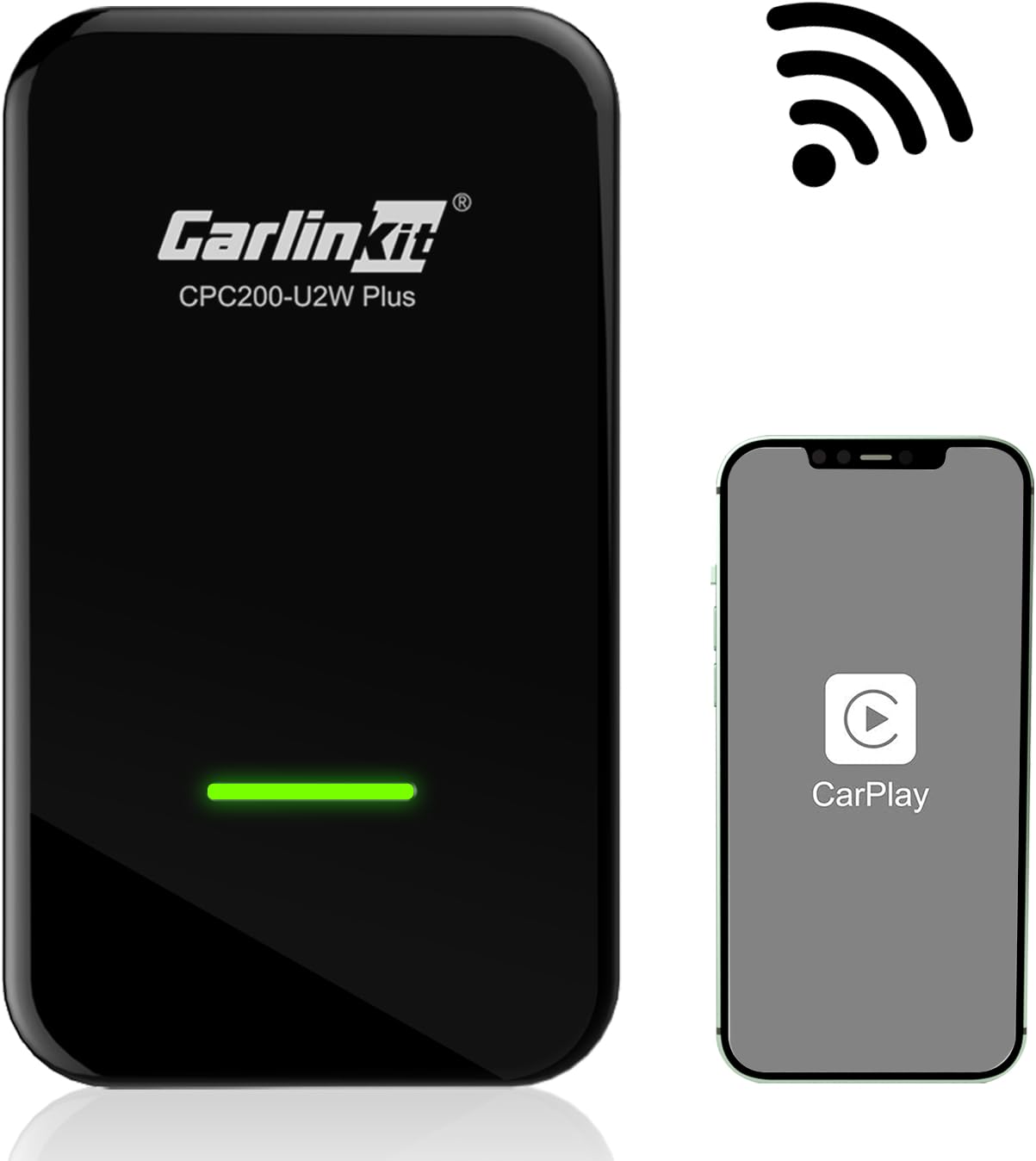 Carlinkit 2.0 Wireless CarPlay Adapter USB for Factory Wired CarPlay Cars, Wireless CarPlay Dongle Convert Wired to Wireless CarPlay Black Pack of 2