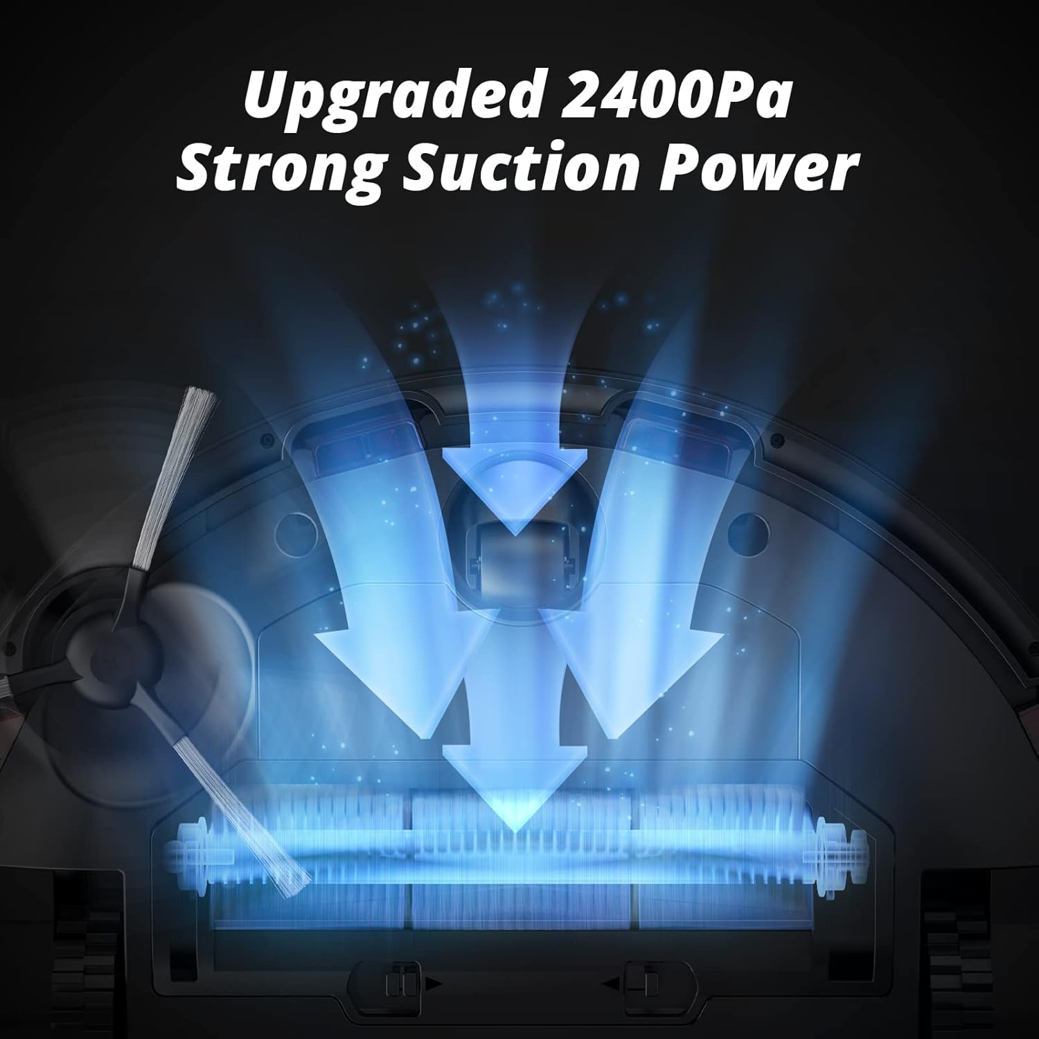 VIOMI V2 Max Robot Vacuum and Mop Cleaner, Lidar Navigation, Dual Water Tanks, Smart Multi-Floor Mapping, Virtual Boundary, Selective Room Cleaning, 2400Pa Suction, Alexa Voice Control