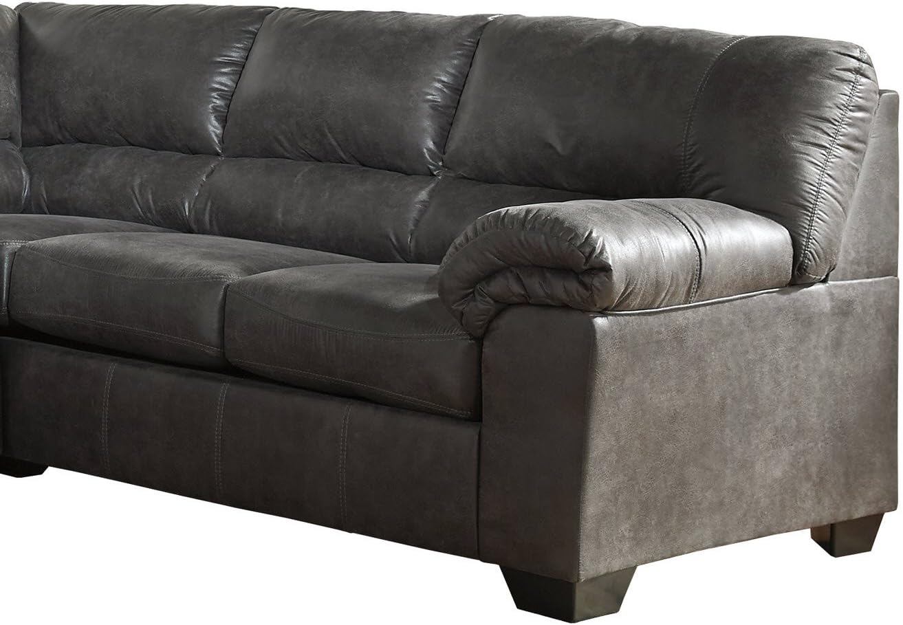 Signature Design by Ashley - Bladen Contemporary Right Arm Facing Loveseat - Sectional Component Only, Slate