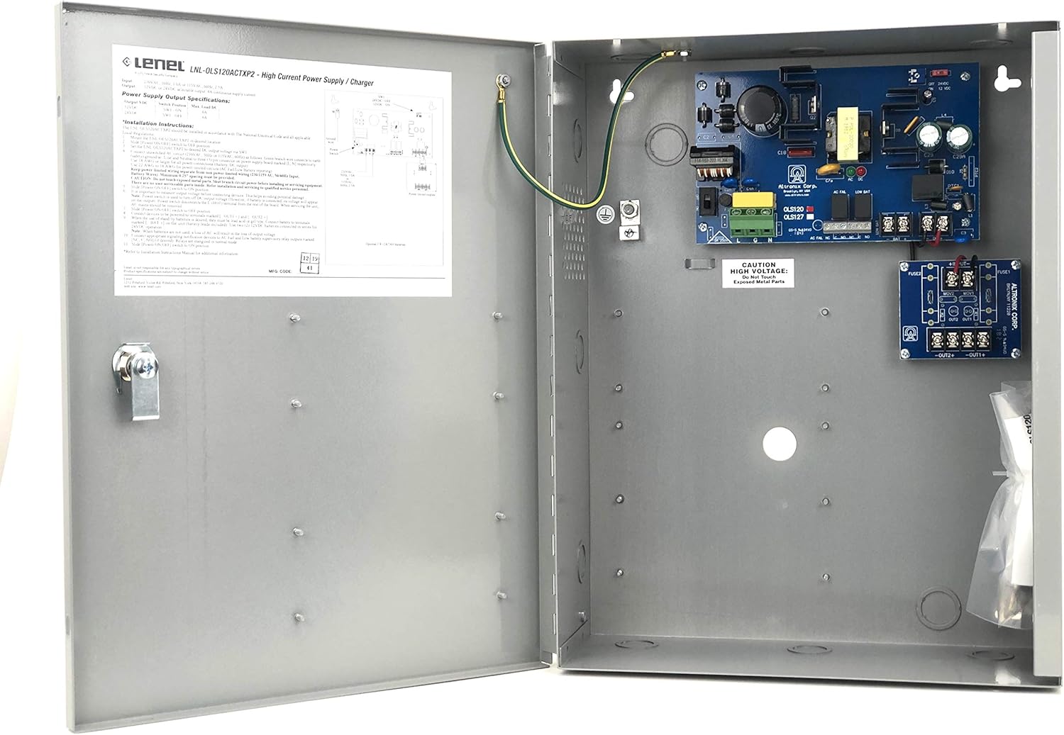 Lenel LNL-OLS120ACTXP2 Power Supply with Enclosure 4.0 A