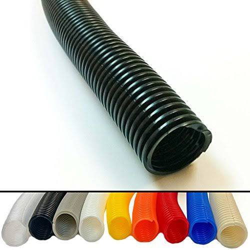 1.5x22 Split Wire Loom Tubing - Color: Black - 25 Feet