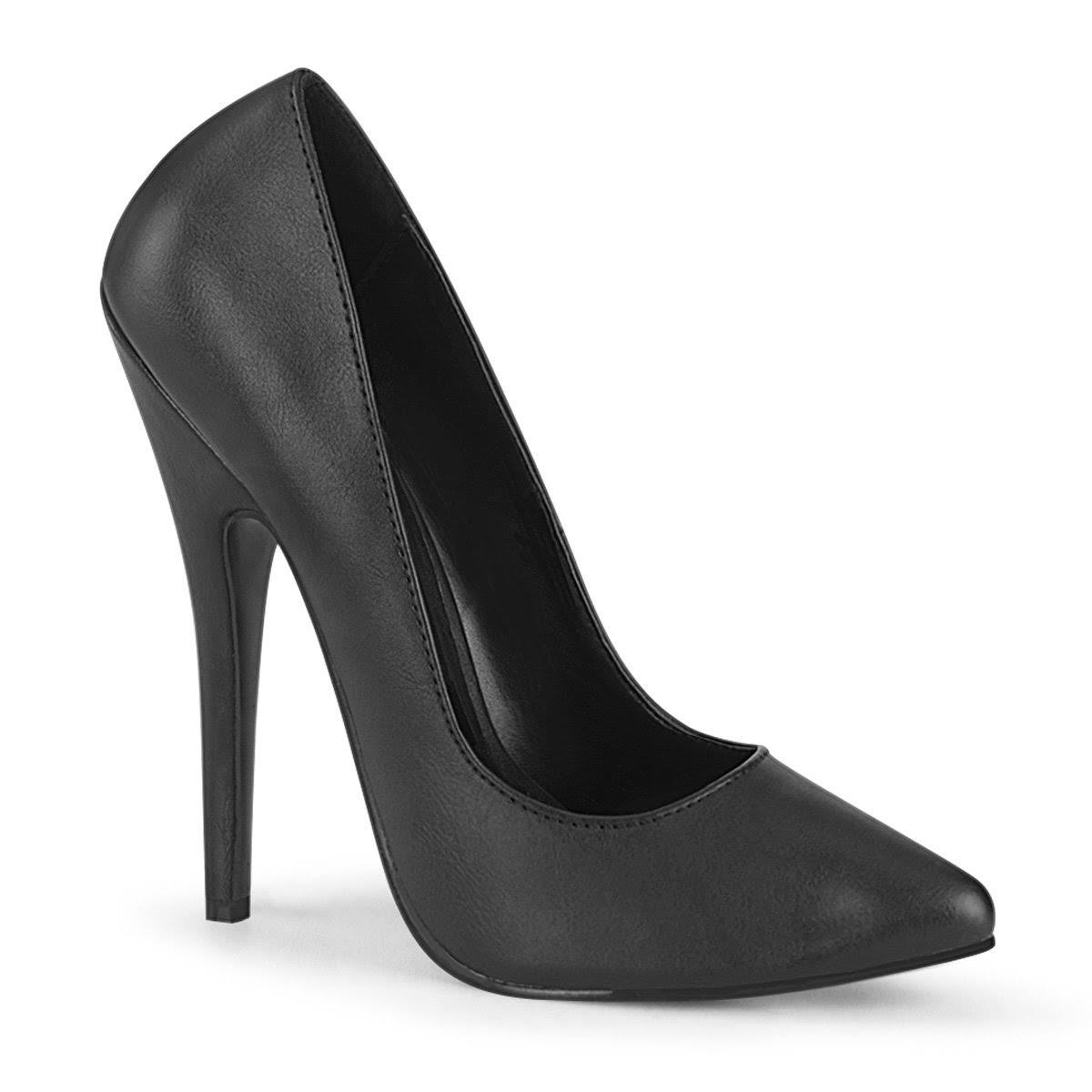 6 inch Heel Domina-420 Black PU 8 / Black