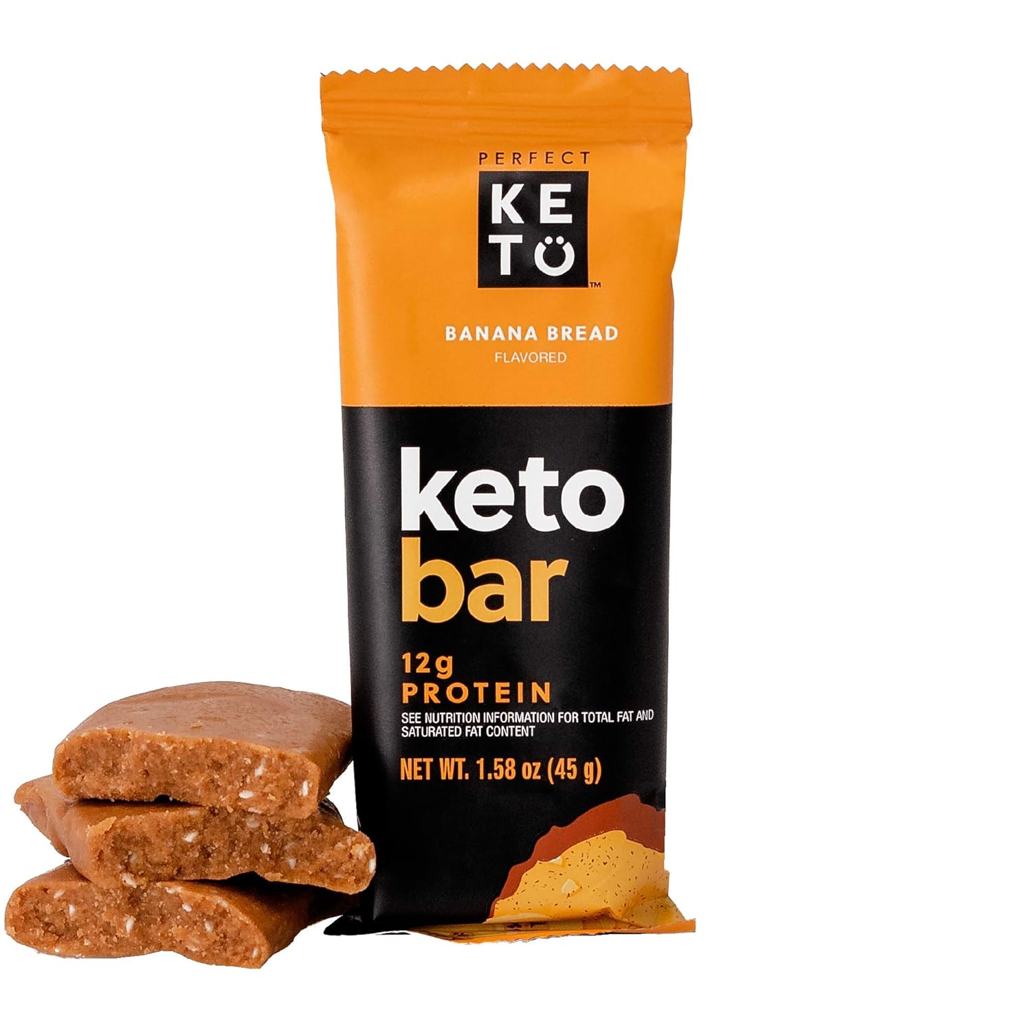 Perfect Keto Bars - The Cleanest Keto Snacks with Collagen and MCT. No Added Sugar, Keto Diet Friendly - 3g Net Carbs, 19g Fat, 10g protein - Keto Diet Food Dessert (Almond Butter Brownie, 12 Bars) Pack of 2