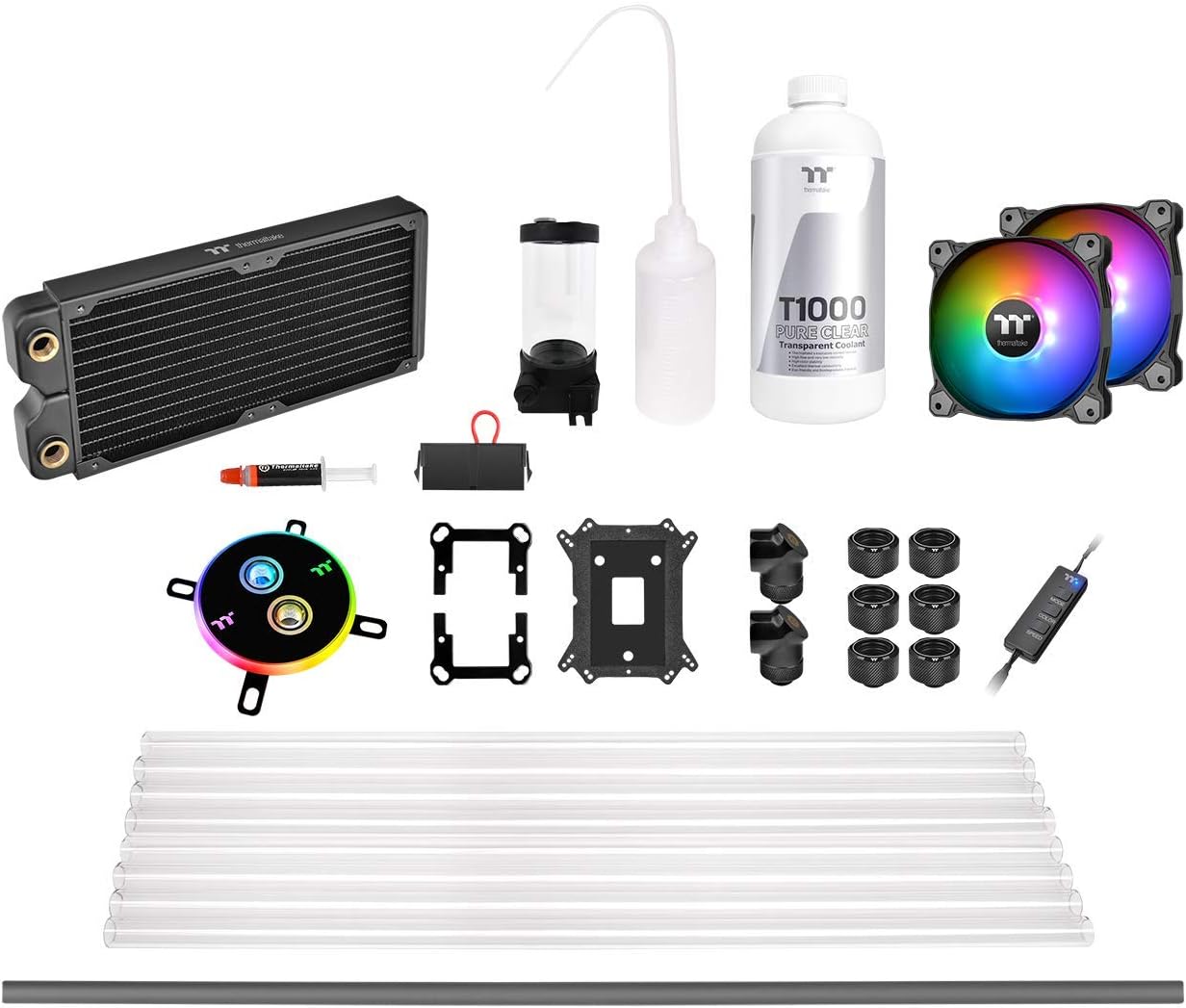 Thermaltake Pacific C360 Ddc Res/Pump 5V Motherboard Sync Copper Radiator Soft Tube Water Cooling Kit CL-W253-CU12SW-A