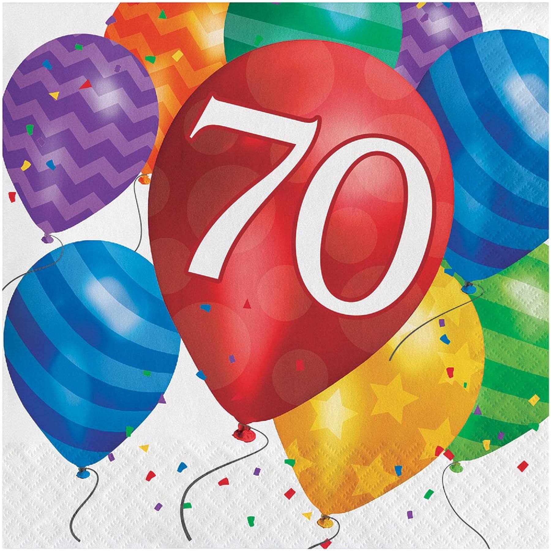 Party Central Club Pack of 192 Multi Colored Balloon Blast 70 Disposable Lunch Napkins 6.5x22 32040595