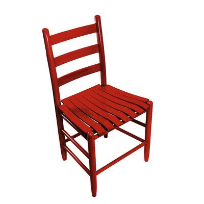 Gracie Oaks Thor Solid Wood Dining Chair Color: Woodleaf Red