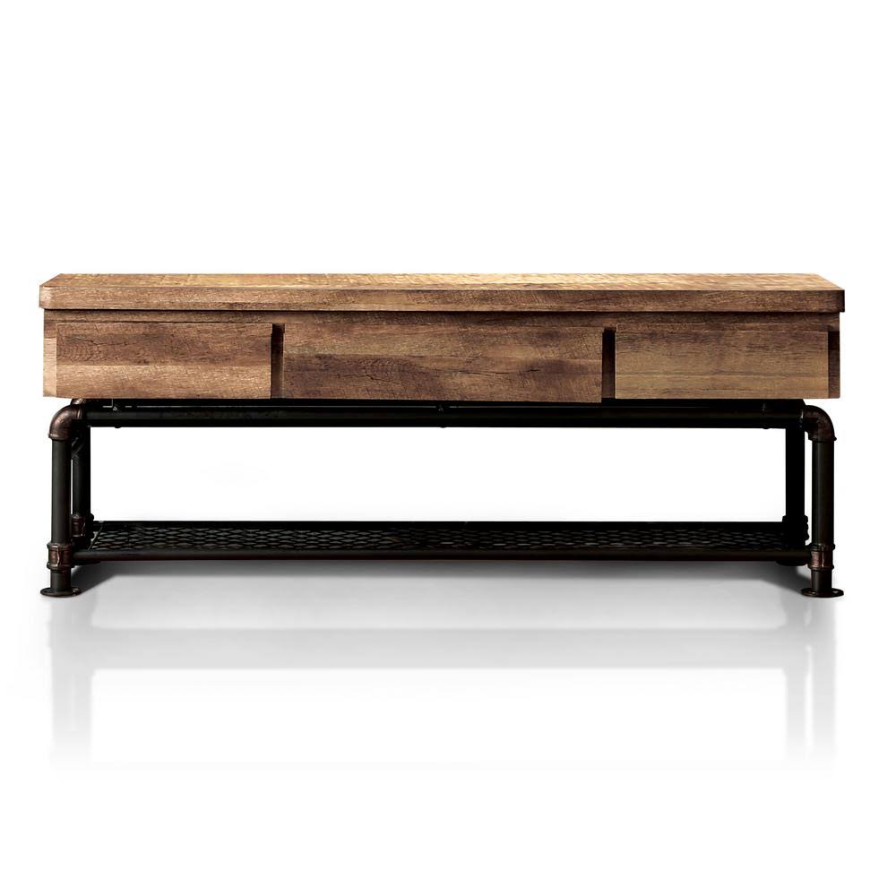 Furniture of America Rein Antique Black 60 in. TV Stand