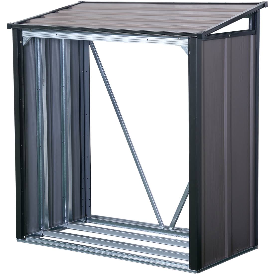 Arrow Firewood Rack 4 x 2 ft Mocha