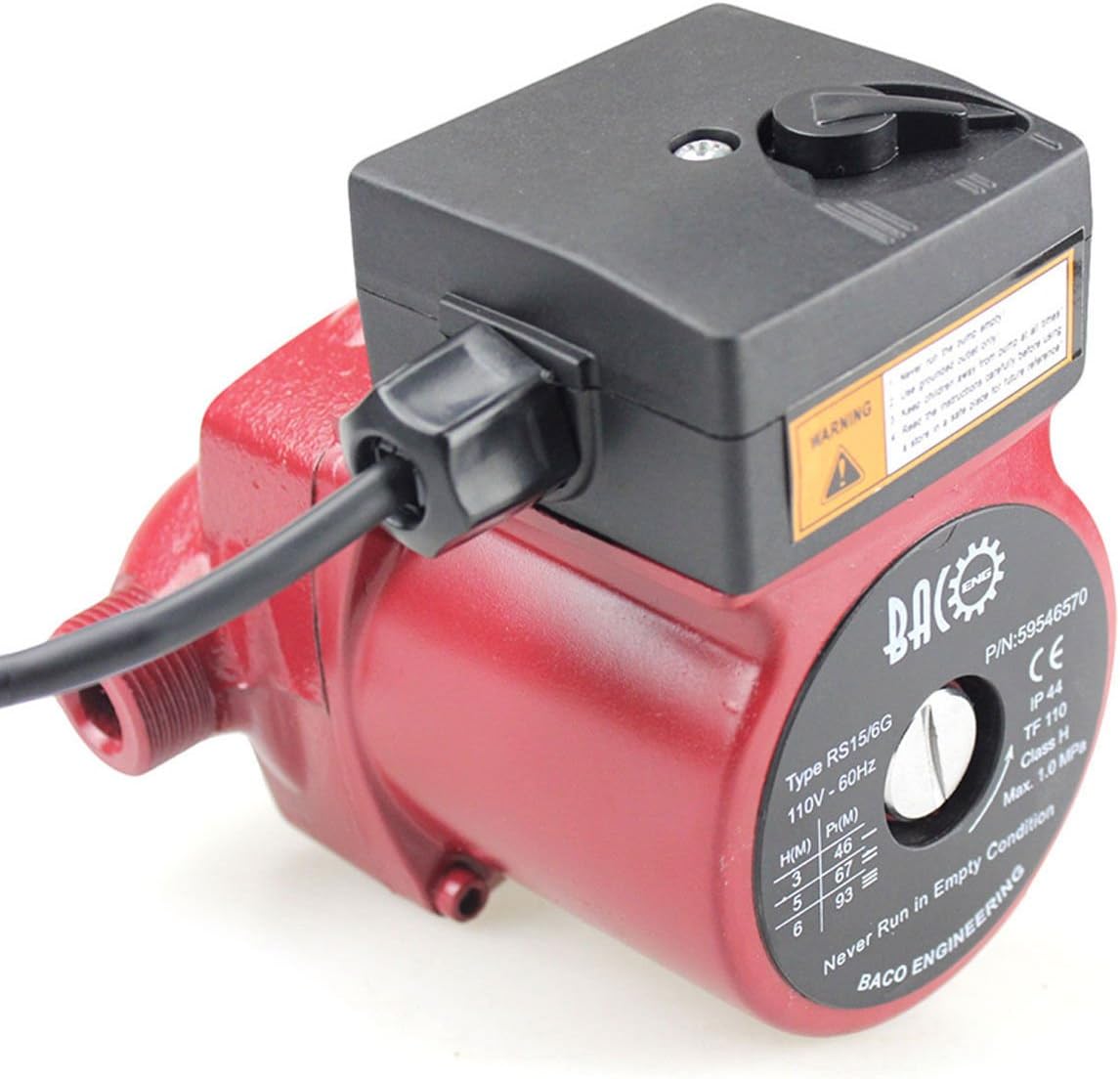 BACOENG 3/4'' 110V/115V Hot Water Circulation Pump /Circulator Pump For Solar Heater System With US Plug Pack of 2