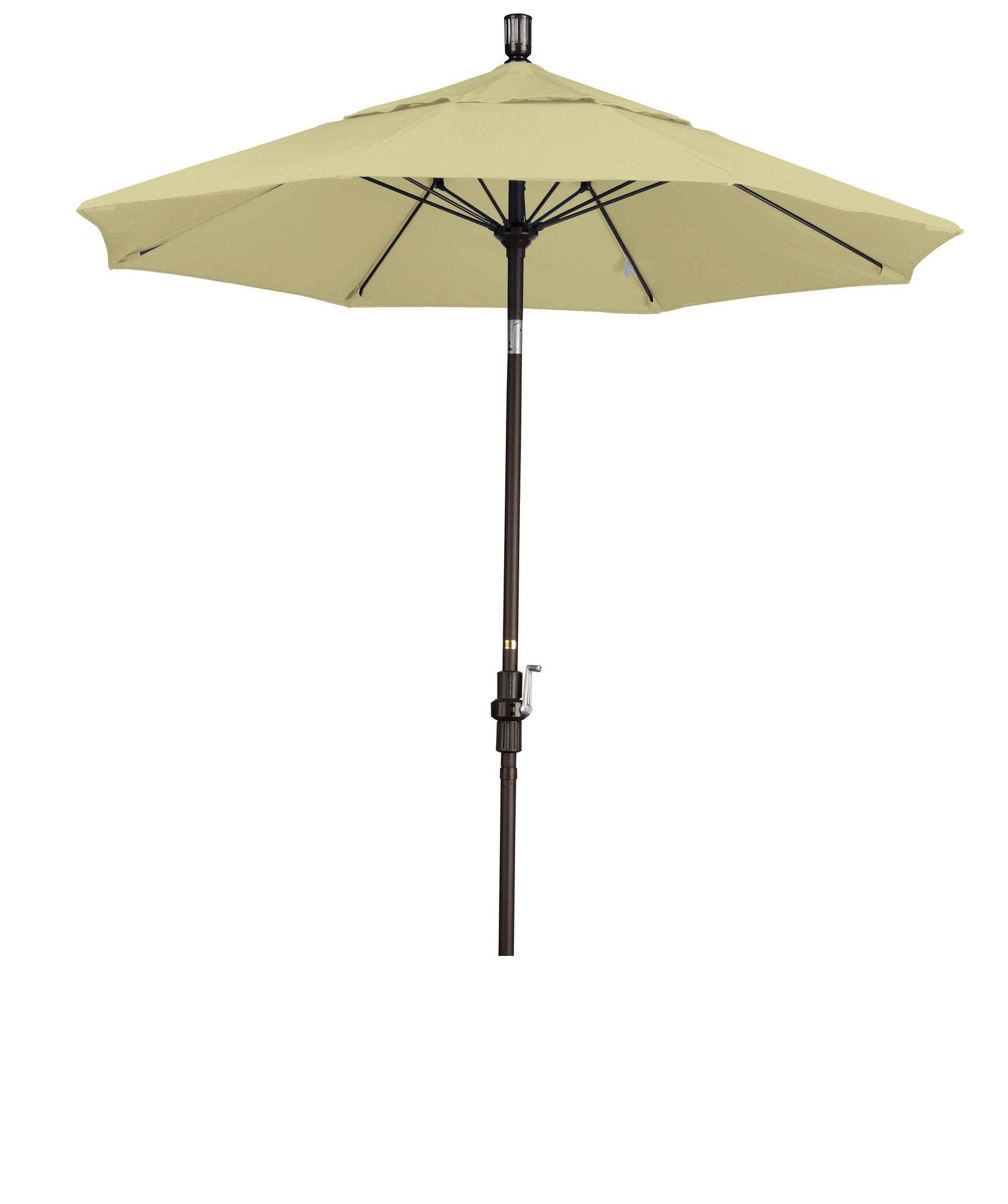 California Umbrella GSCUF758117-5401 7.5 ft. Fiberglass Market Umbrella Collar Tilt - Bronze-Sunbrella-Pacific Blue