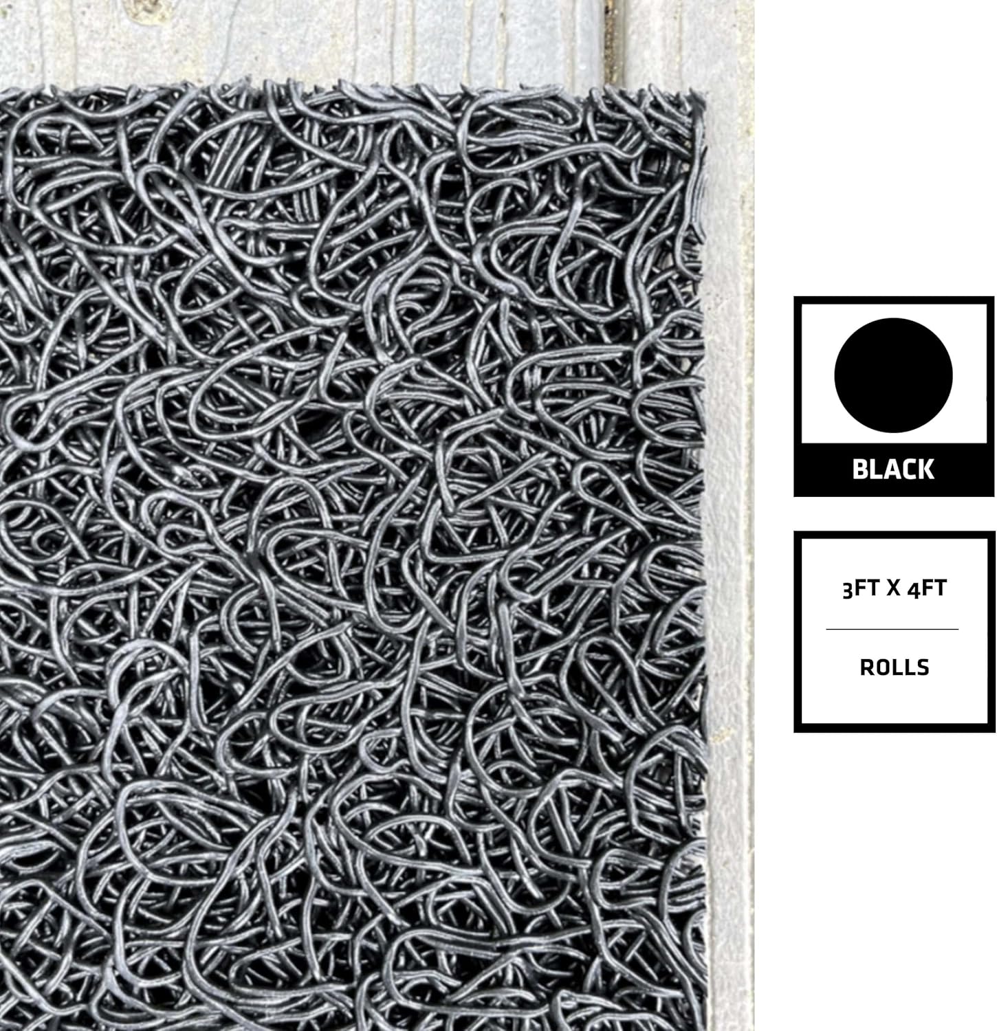 SIKA 674543 Sikgard 375Vinyl Liner 3x4 ft. Mat, Black