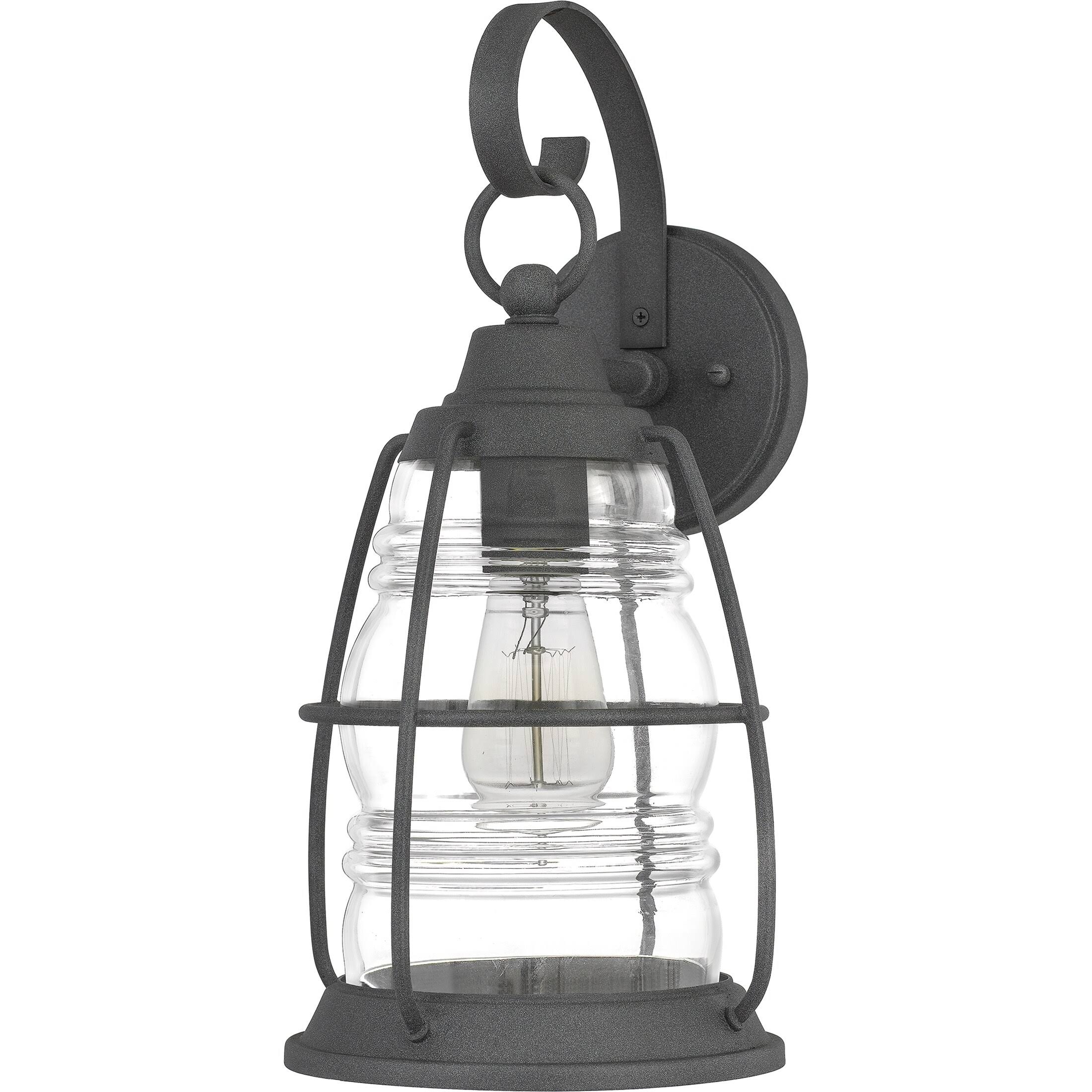Quoizel AMR8408MB Admiral Outdoor Lantern, Mottled Black