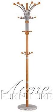 Acme Furniture Coat Rack Hat Stand in Natural Finish Pack of 2