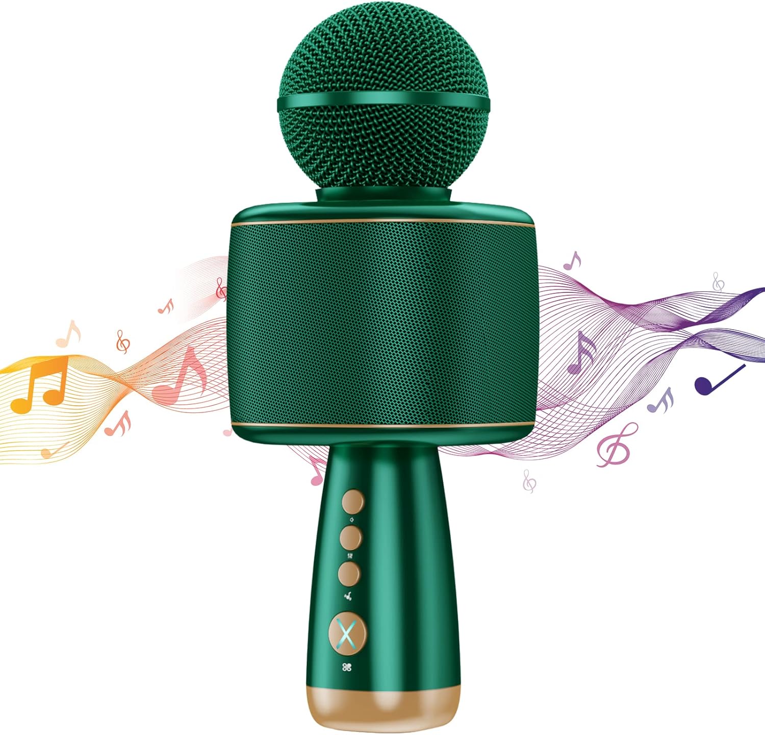 Karaoke Microphone Upgraded, AsperX 5-in-1 Wireless Bluetooth Karaoke Microphone for Singing, Recording, Party, Built in DSP Noise Reduction, 40W Full-Range Stereo Speakers, Voice Changer, Black Pack of 2