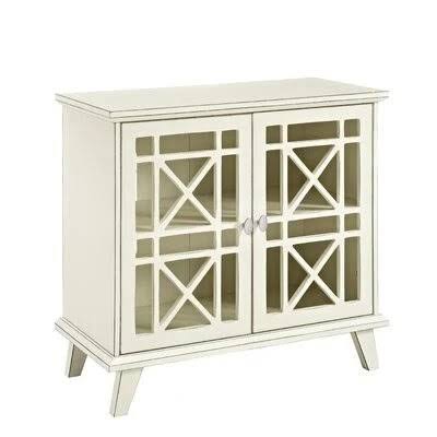 Matheus 2 Door Accent Cabinet Color: Antique White