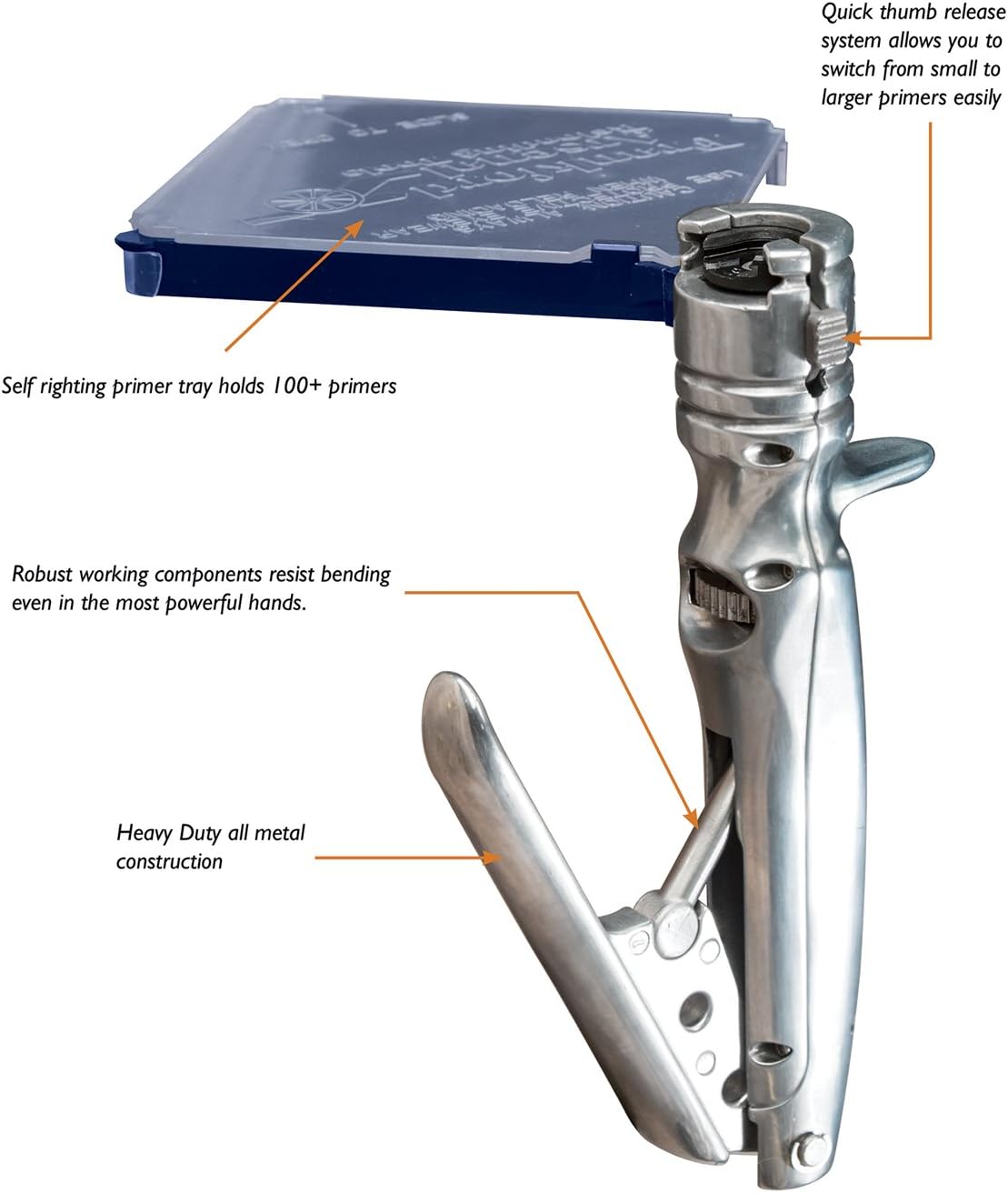 Frankford Arsenal Platinum Series Perfect Seat Hand Primer Seating Tool with Case for Reloading , Black Pack of 2