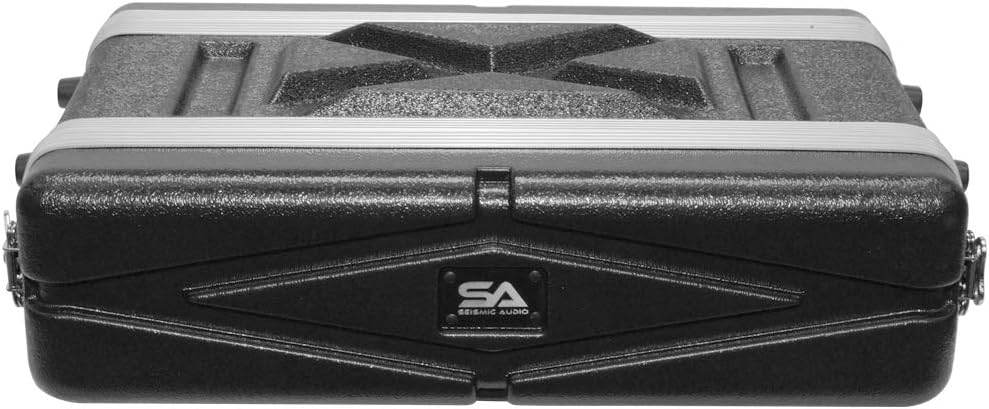 Seismic Audio - SALWR2S - Lightweight 2 Space Compact ABS Rack Case - 2U PA DJ Amp Effects Shallow Rack Case