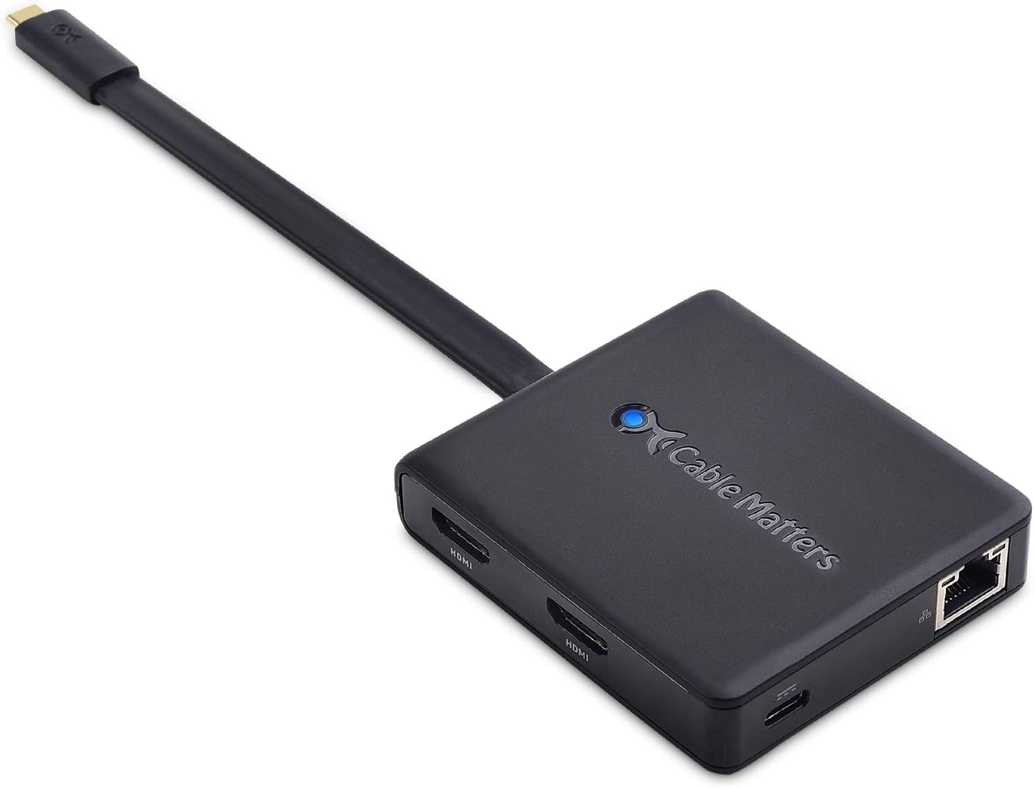 Cable Matters Dual Monitor USB C Hub (USB C Dock) with Dual 4K HDMI, 2X USB 2.0, Ethernet, and 60W Charging - Thunderbolt 4 / USB4 / Thunderbolt 3 Port Compatible with Windows Pack of 2