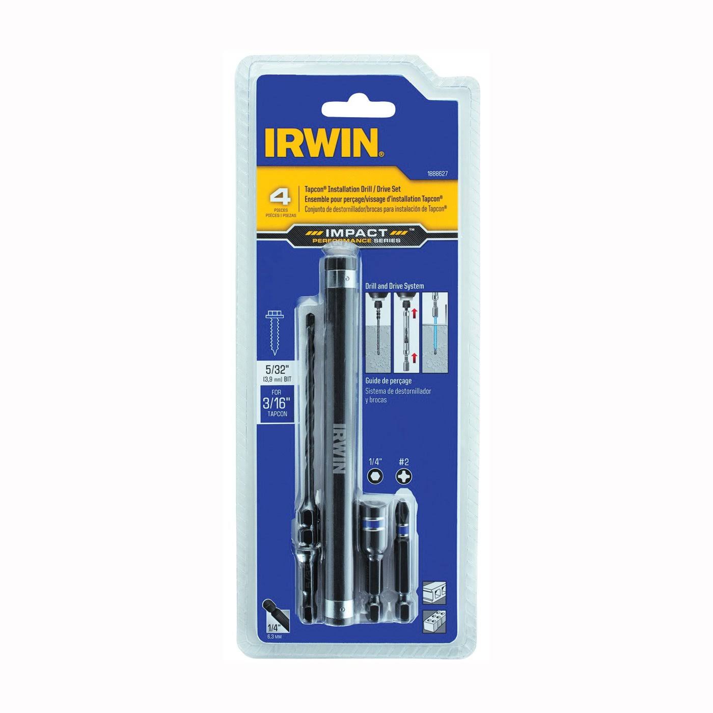 Irwin 1888627 Impact Tapcon Installation Drill u0026 Drive Set