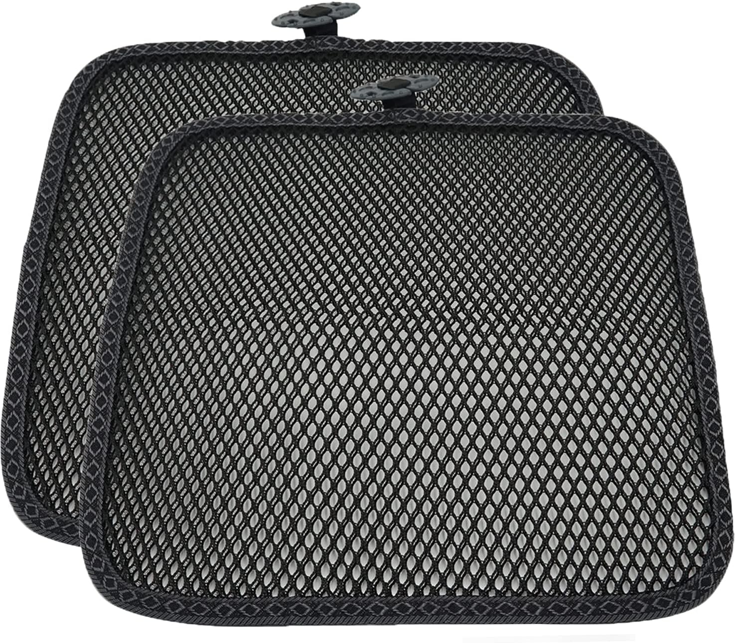 Carrotez 2 Pack Double Breathable 3D Air Mesh Car Seat Cool Cushion Cover pad for Cars Front Seats Cool Chair seat, car seat Pads, Home Office Chair, Wheelchair, 17.75