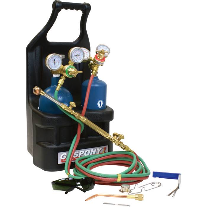 Thoroughbred GasPony1 Medium-Duty Cutting and Welding Outfit with Tote - Oxyacetylene, 11-Piece Set, Model TB-GP1