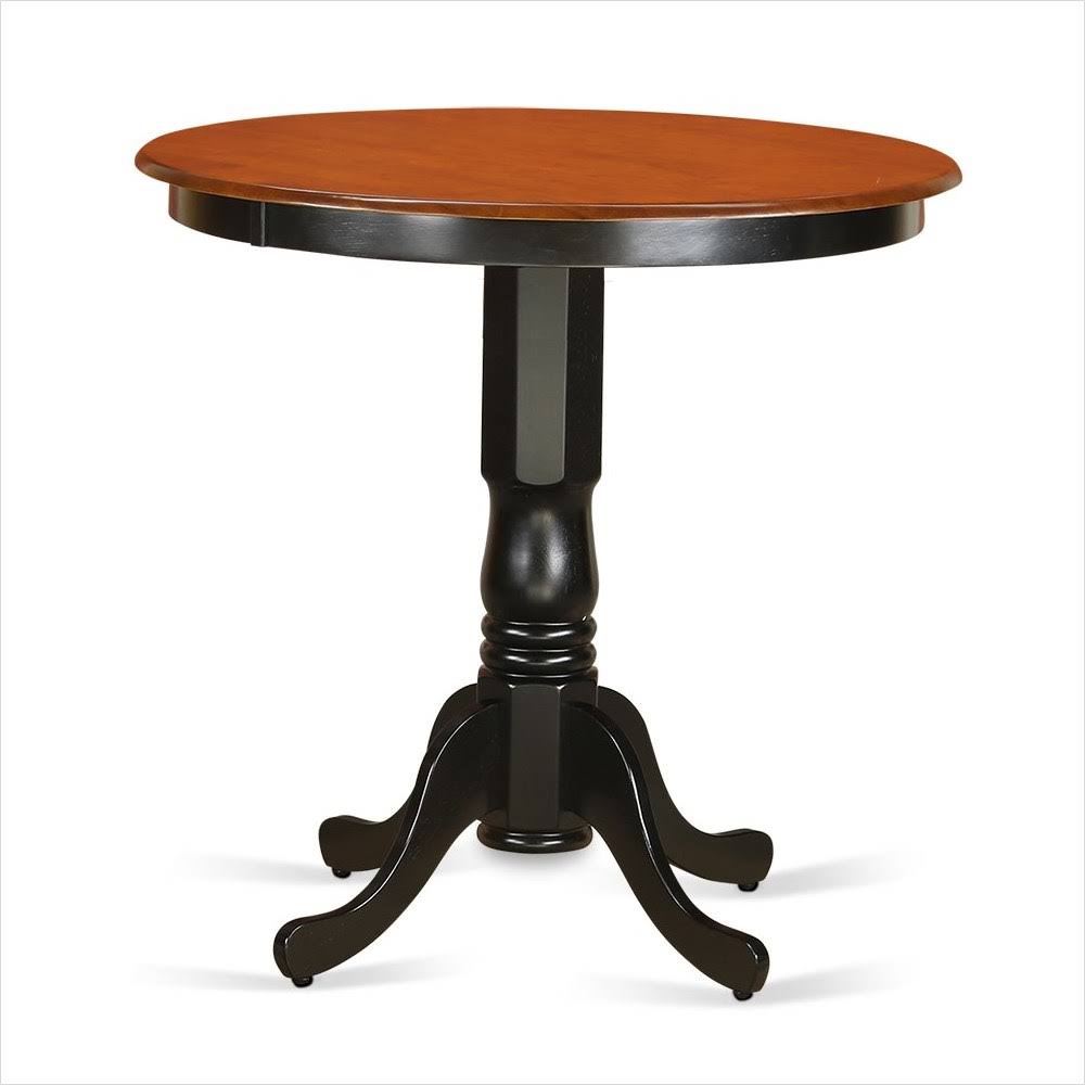 East West Furniture Jackson 36x22 Traditional Wood Dining Table in Black/Cherry