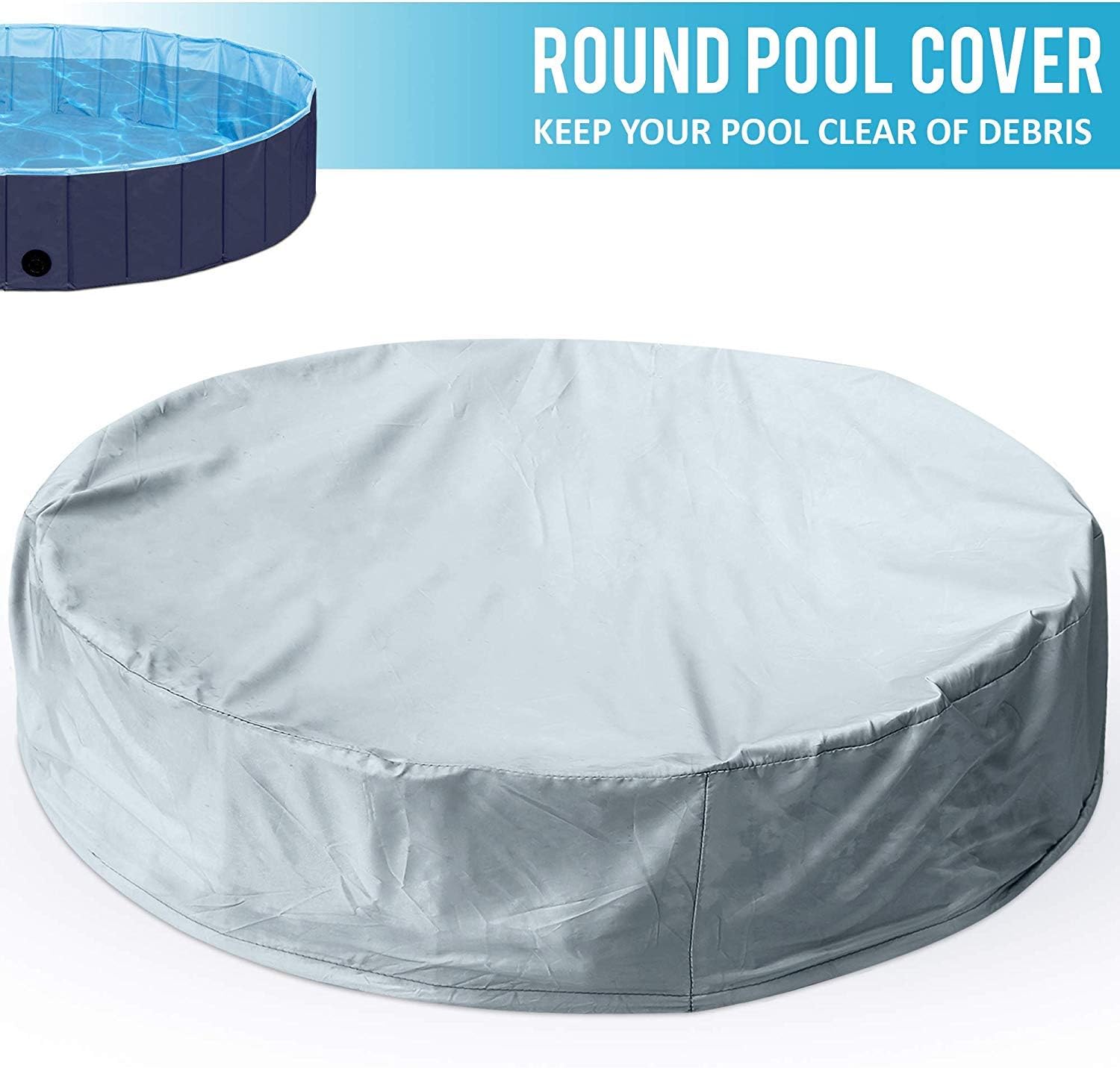 KOPEKS Accessories Universal Pet Pool Cover - Compatible with 60 to 64 inches Round Portable Pools