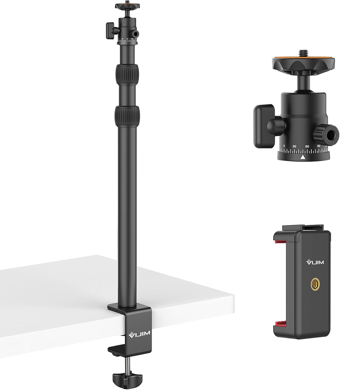 VIJIM Flexible Arm Auxiliary Holding Arm, Detachable 2-Section Magic Arm for Any Camera Desk Mount, Cameras, Lights and More, Multi Mount Accessory (LS04) Pack of 2