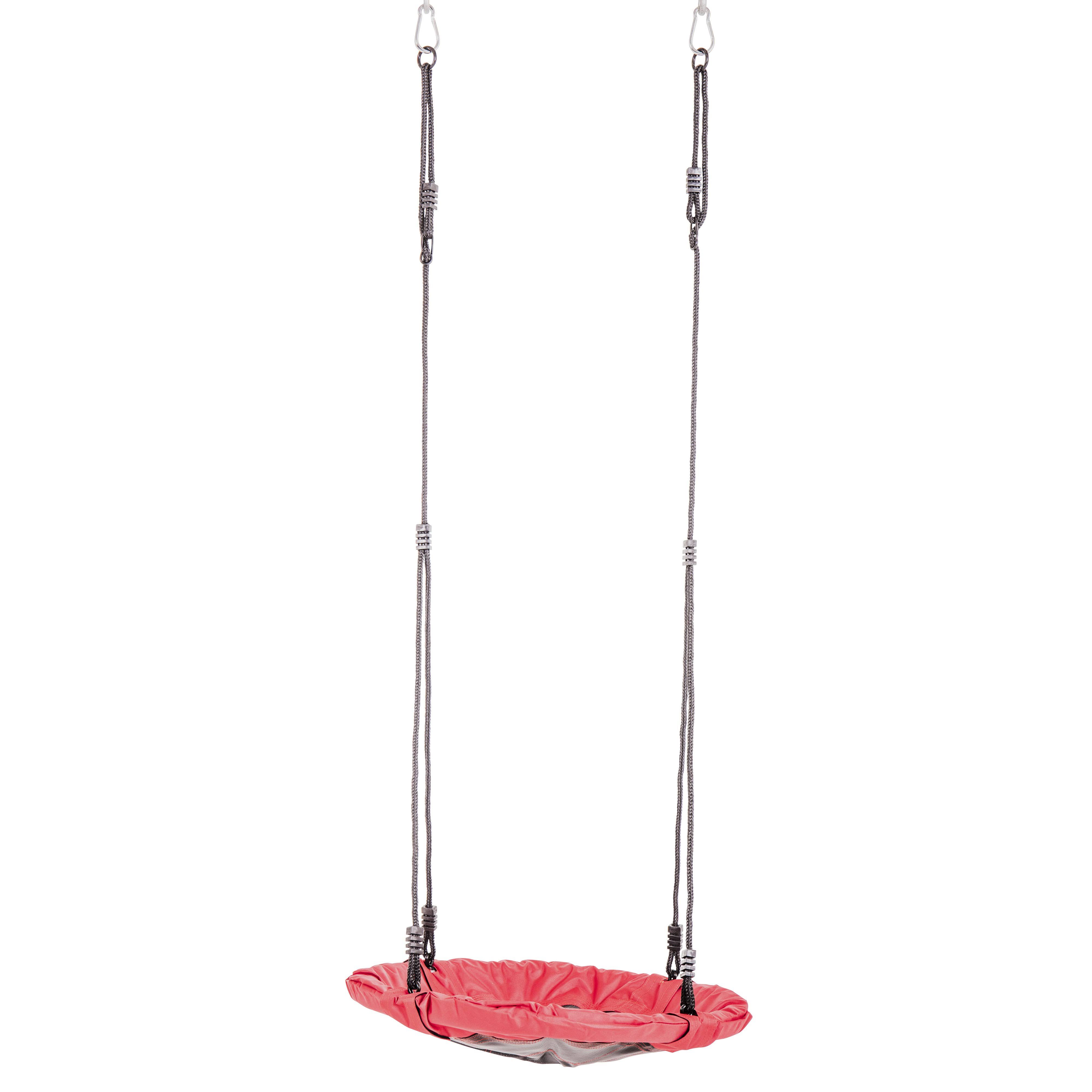 Jack and June Four-Rope Red Round Swing 24 in