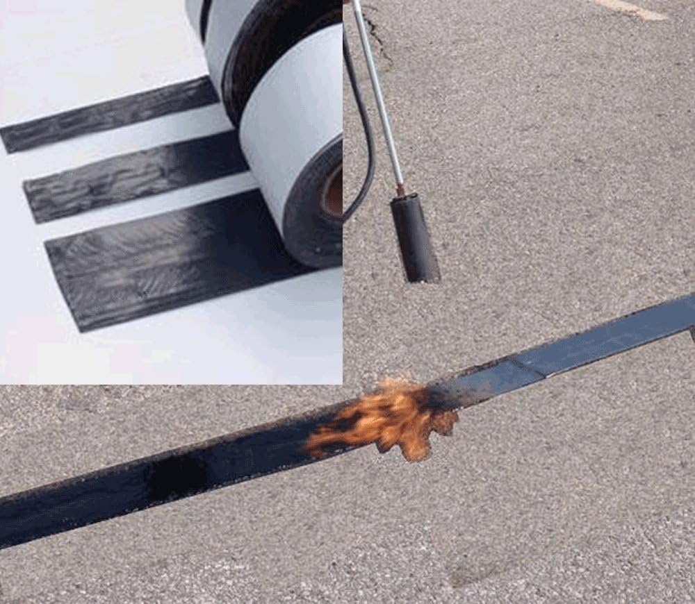 (615) Asphalt Tarmac Parking lot Joint and Crack Sealer Repair Hot-Filler Tape 50 FT Long (1 inch x 50ft Tape)