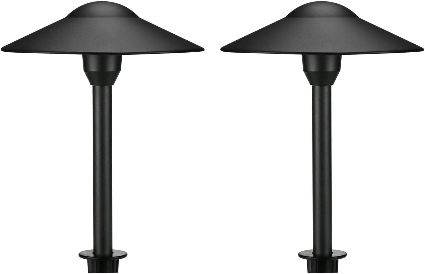 Lumina Lighting LED Low Voltage Landscape Cast-Aluminum Path and Area Light Outdoor 3W G4 LED Bulb Included - Black PAL0101-BKLED