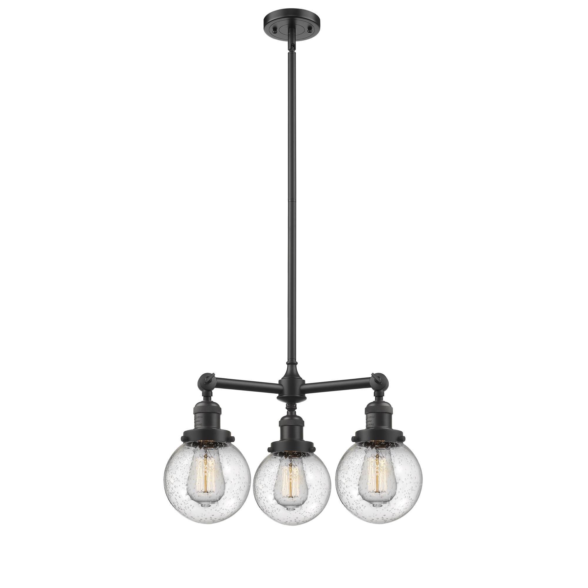 Innovations Lighting 207-OB-G204-6-LED Beacon Chandelier Oil Rubbed Bronze