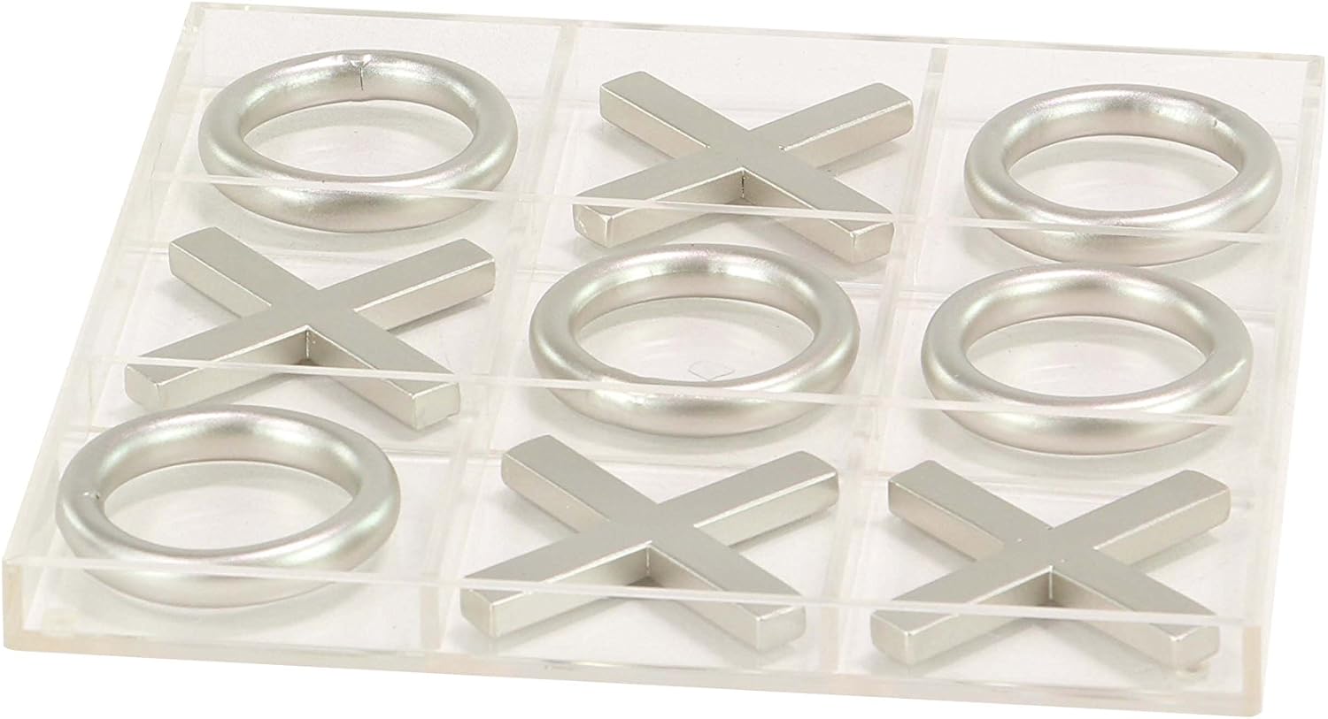 Deco 79 77627 Tic Tac Toe, Silver