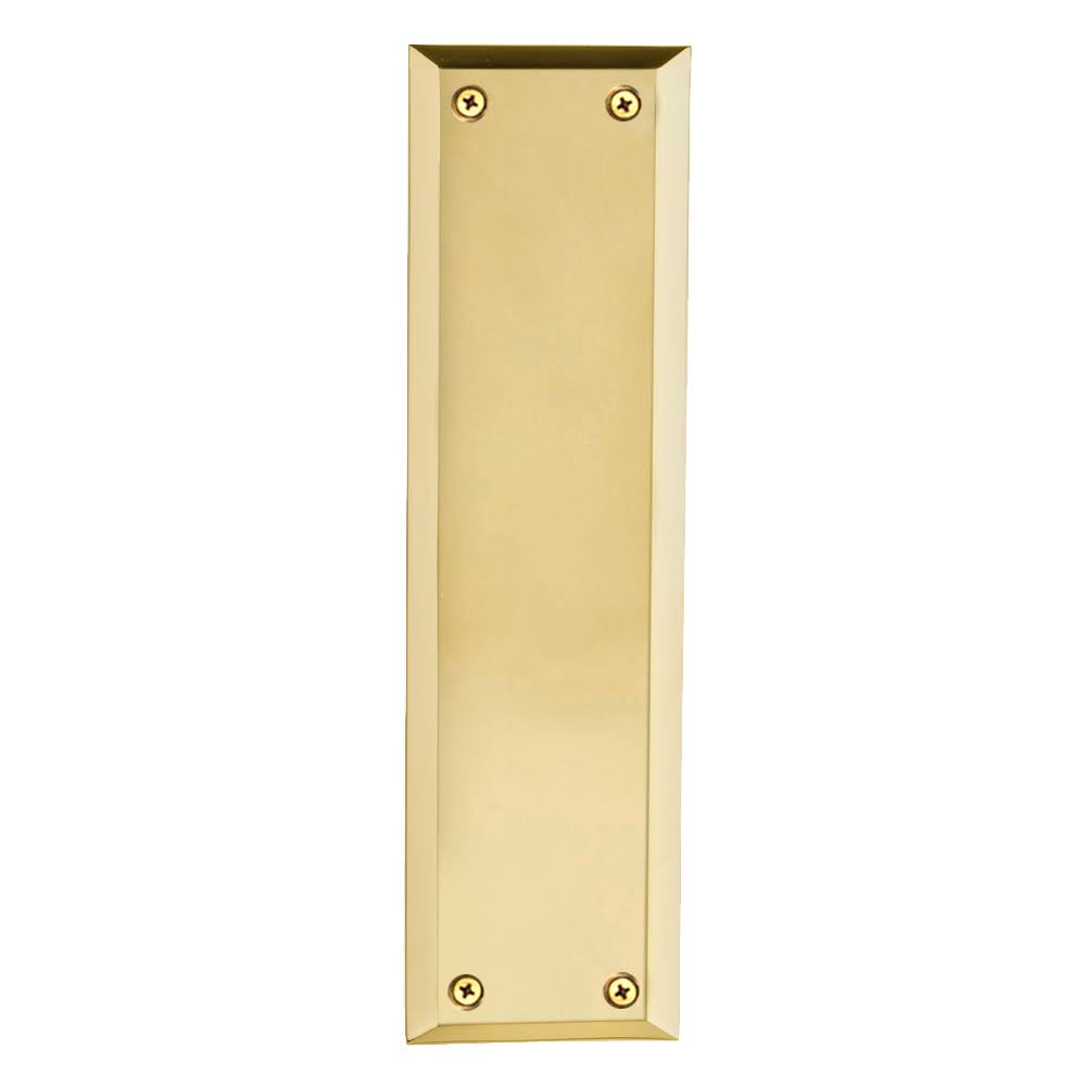 Nostalgic Warehouse 719358 New York Pushplate in Unlacquered Brass