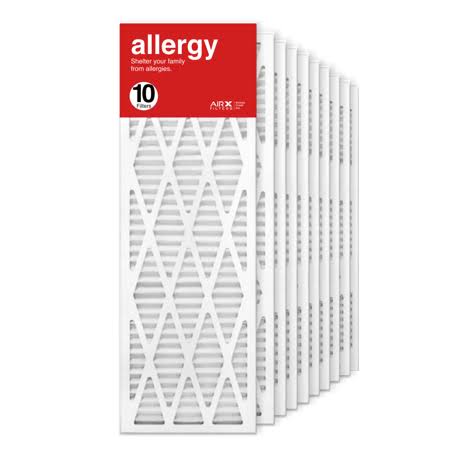 AIRx Filters 12x36x1 Air Filter MERV 11 Pleated HVAC AC Furnace Air Filter, Allergy 10-Pack Made in The USA