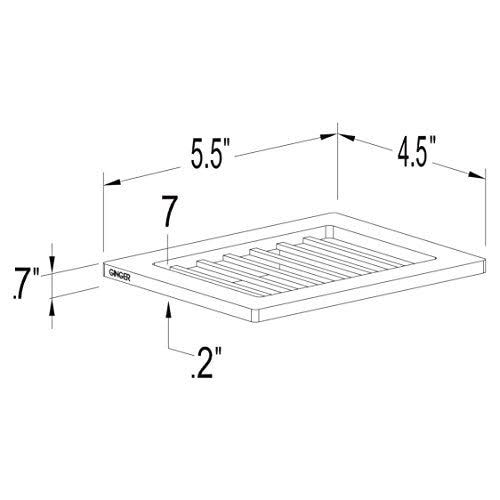 Ginger 28500/PC Surface Shower Shelf - Soap Holder - Polished Chrome