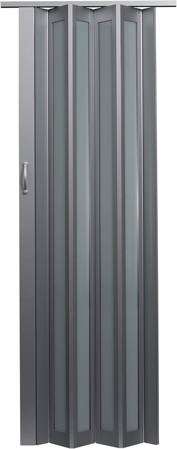 LTL Home Products HSMETRO3280ALTQ Spectrum Metro Frosted Plexiglas Accordion Folding Door, 36 x 80 Inches, Aluminum Turquoise