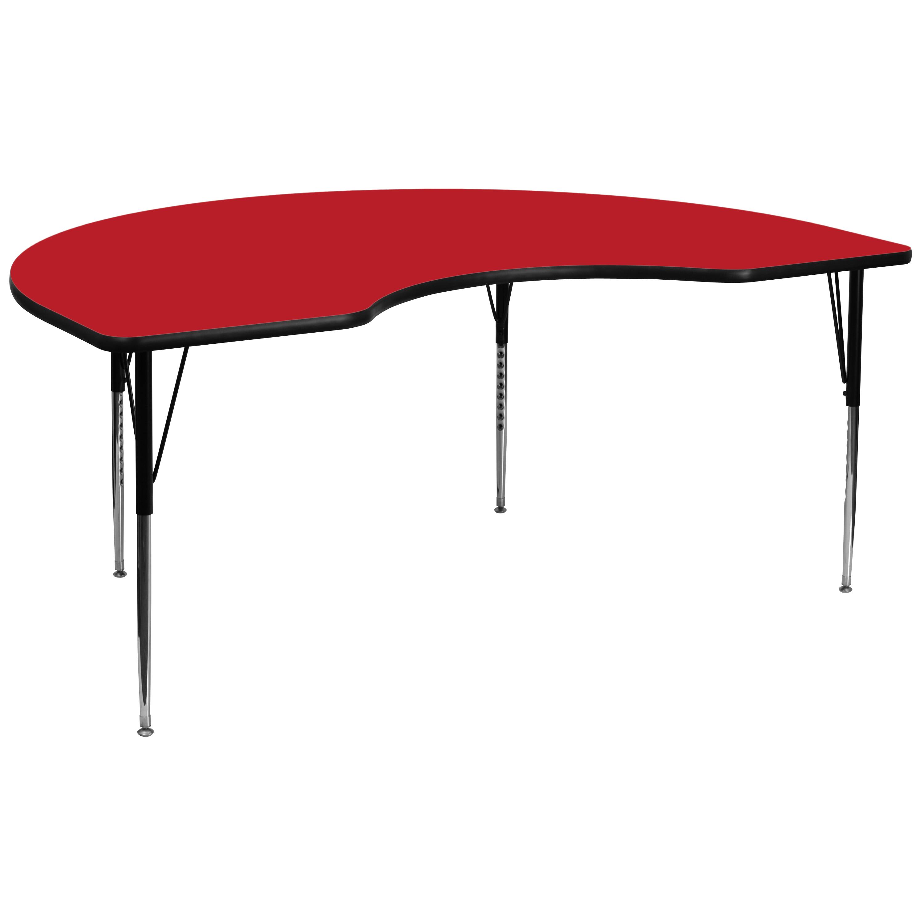Flash Furniture Kidney Shaped Red Activity Table-Standard