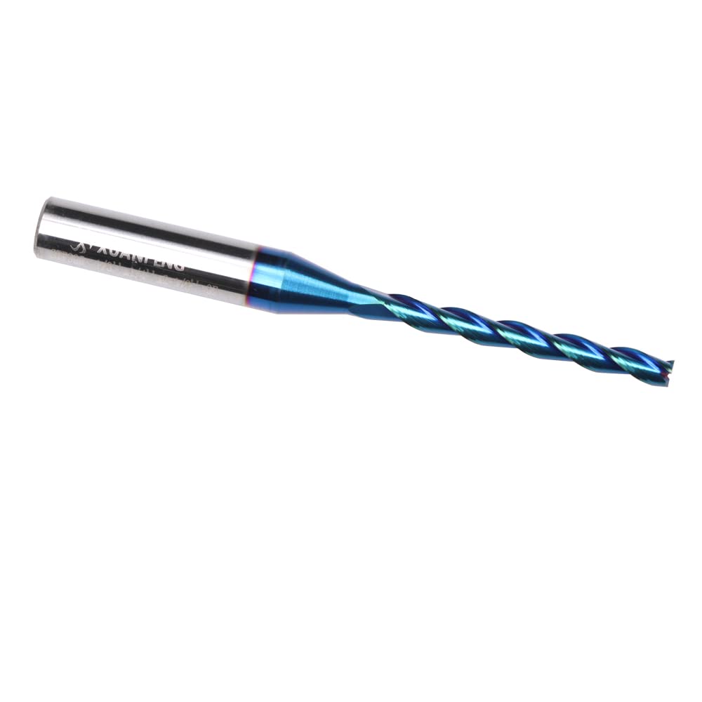 XUANFENG STF 335 3 Flutes NACO Coating Up Cut Spiral Router Bit Size: 1/8x1-1/4x 2-1/2