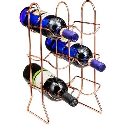 Tabletop Wine Rack- Wine Racks Countertop- Metal Wine Rack- Wine Bar Cabinet-6 Bottle Mercer41