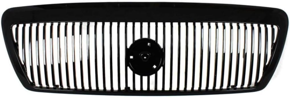 For Mercury Marauder Grille Assembly 2003 2004 | Painted Black Shell and Insert | Sedan | Plastic | FO1200409 | 4W3Z8200AAA