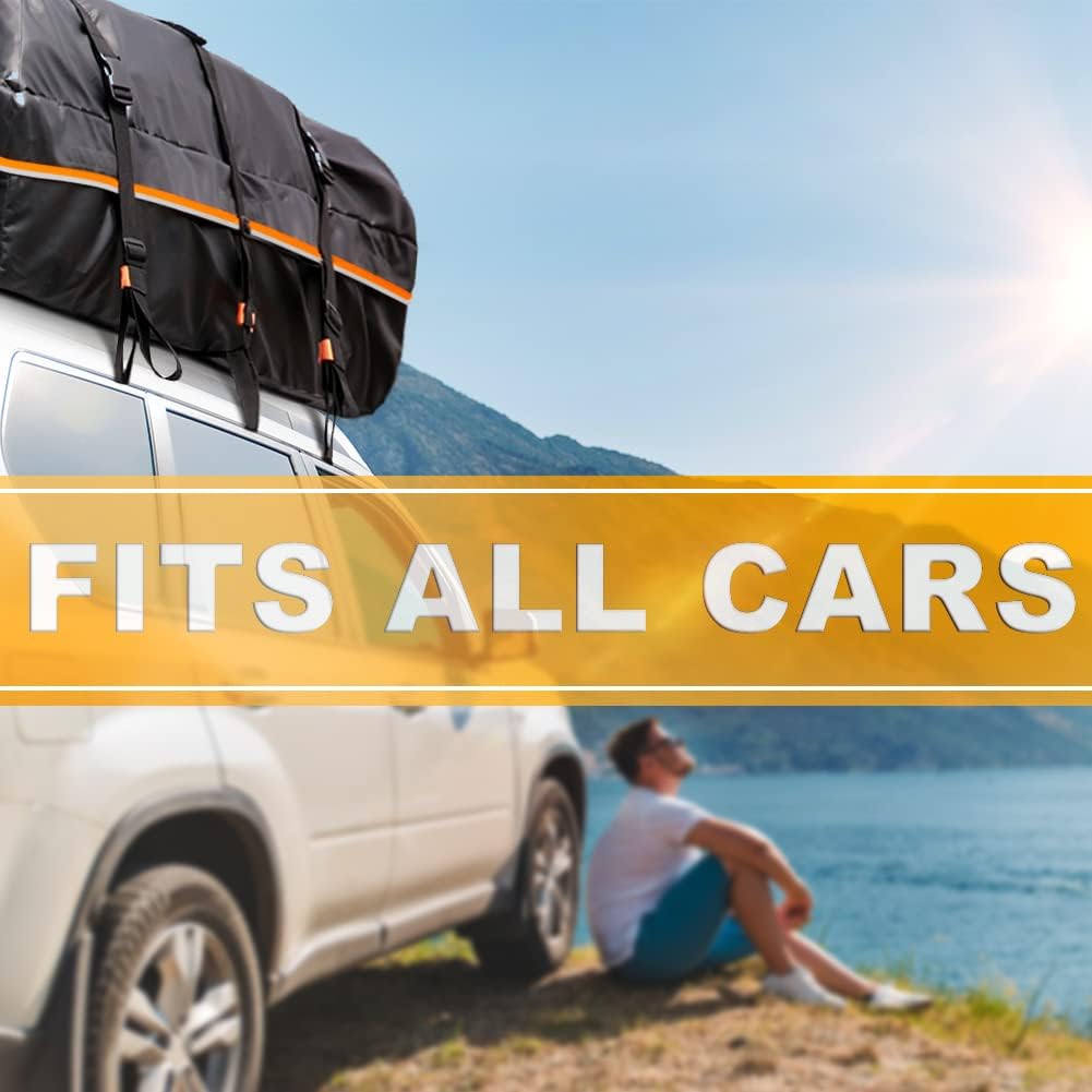 TAGMORE Rooftop Cargo Carrier Bag100%Waterproof 20 Cubic Car Roof Bag Cargo Carrier All Cars with/Without Rack Includes Anti-Slip Mat 10 Reinforced Straps 6 Door Hooks