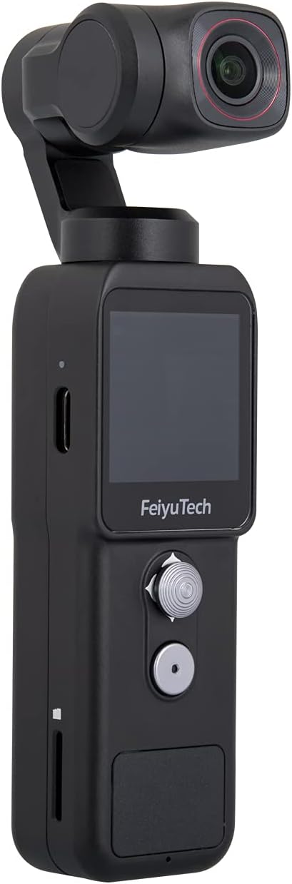 Feiyu Pocket 2-Light Handheld 3-Axis Gimbal Stabilized 4K Video Action Camera,130° View,Magnetic AL. Alloy Boby with Mic Speaker,4xZoom,12MP Photo,512G Card Slot,Beauty Effect,for YouTube TikTok Vlog