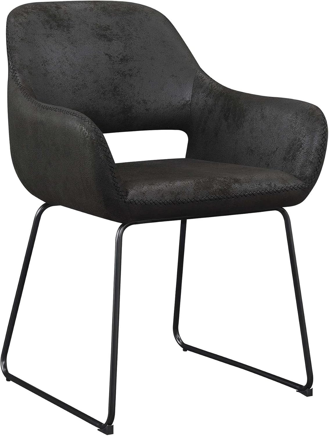 Convenience Concepts Samantha Accent Chair, Antique Gray/Black