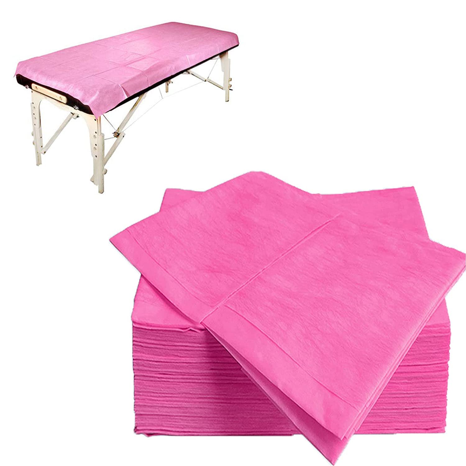 100pcs Massage Table Disposable Sheets, Waterproof Disposable Bed Sheets For Spa Tatto Lash Bed Hotels Beauty Salon Non-Woven Fabric 31
